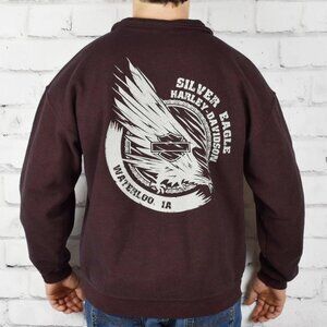 Silver Eagle Harley Davidson Cotton Quarterzip Sweater / Sweatshirt Waterloo, IA